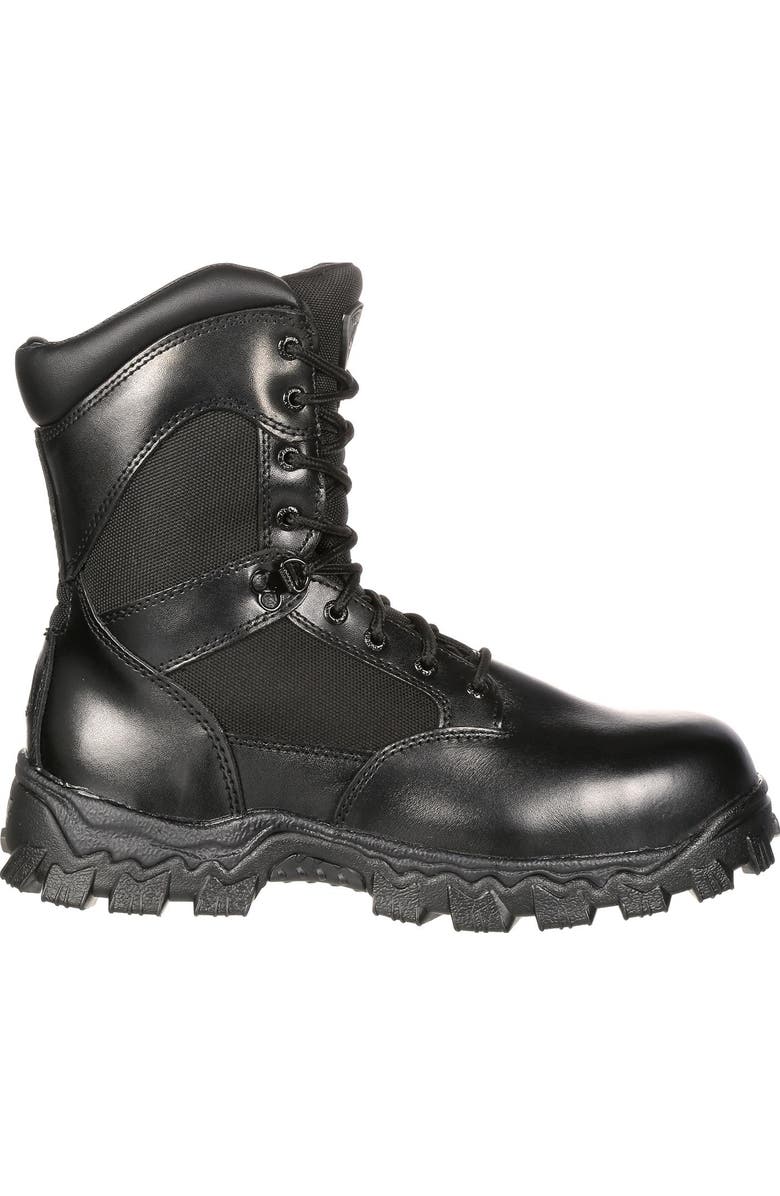 Rocky Zipper Composite Toe Public Service Boot, Main, color, Black