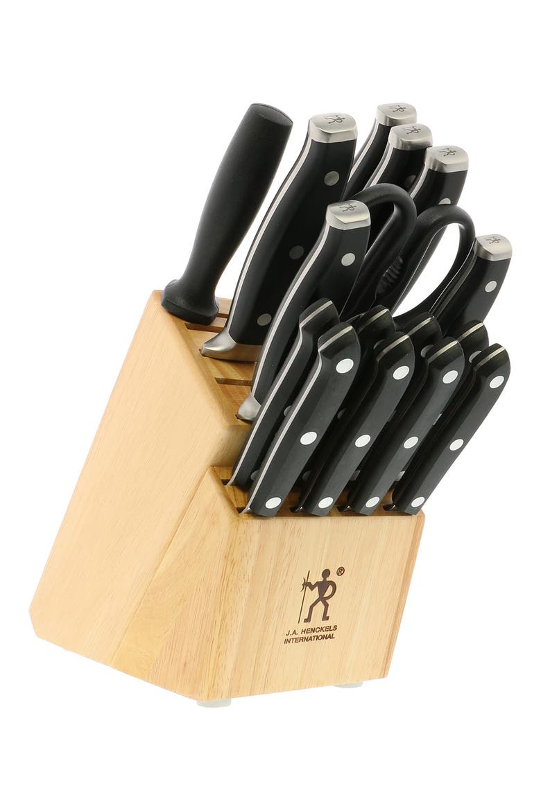 Forged Premio Knife Block 17-Piece Set, Main, color, no color