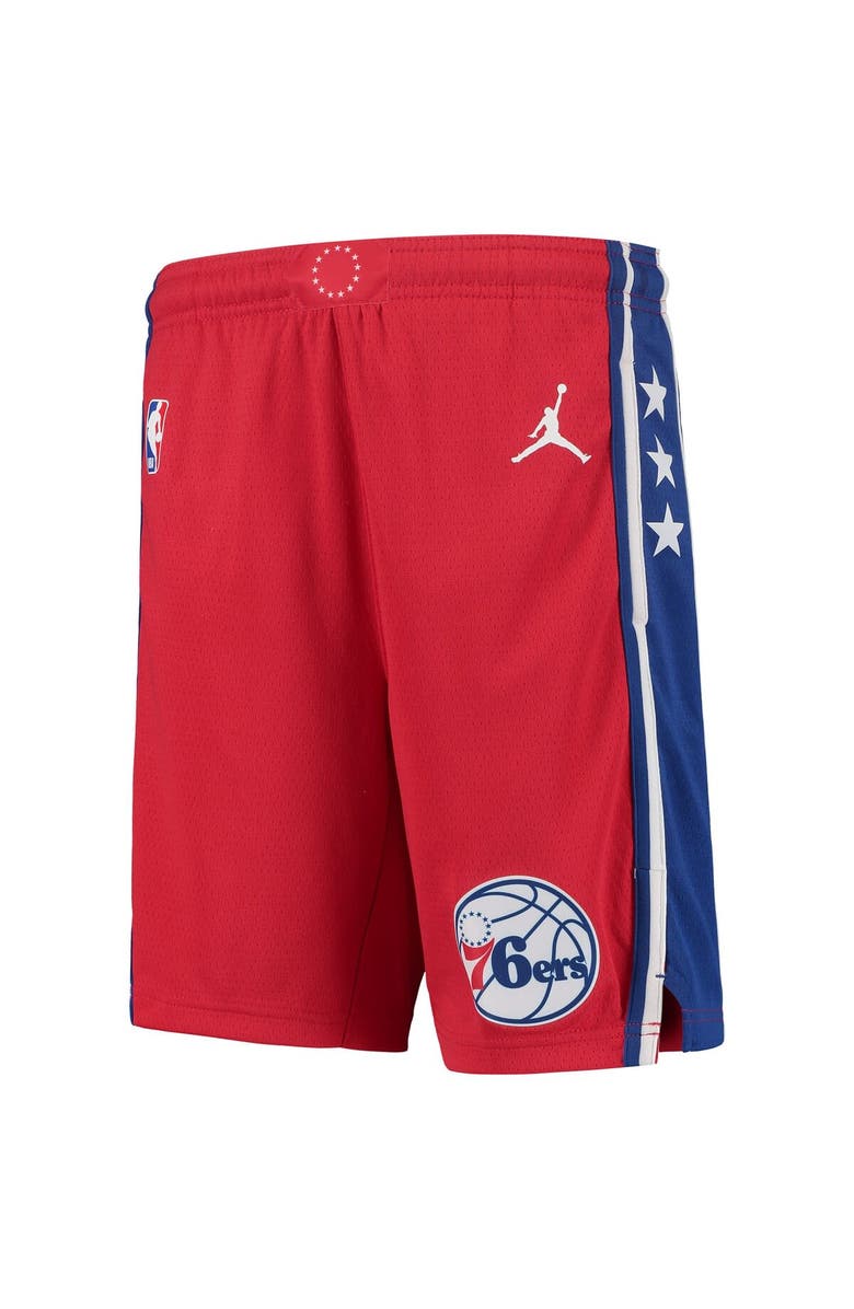 Jordan Brand Youth Jordan Brand Red Philadelphia 76ers 2019/20 Swingman Performance Shorts - Statement Edition, Alternate, color, Red