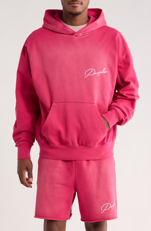 Ombré Cotton Graphic Hoodie