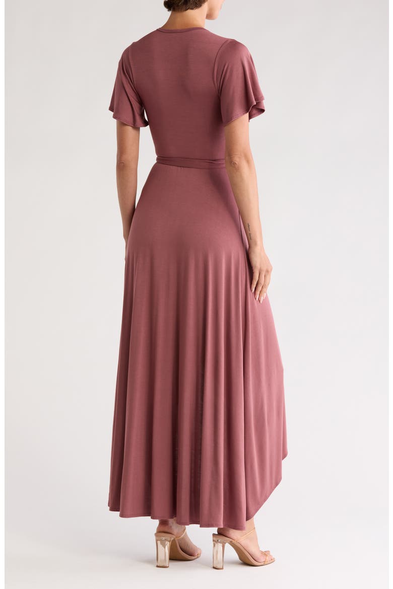 Cascade Wrap Maxi Dress, Alternate, color, CRUSHED BERRY