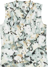 Anne Klein Floral Print Sleeveless Top