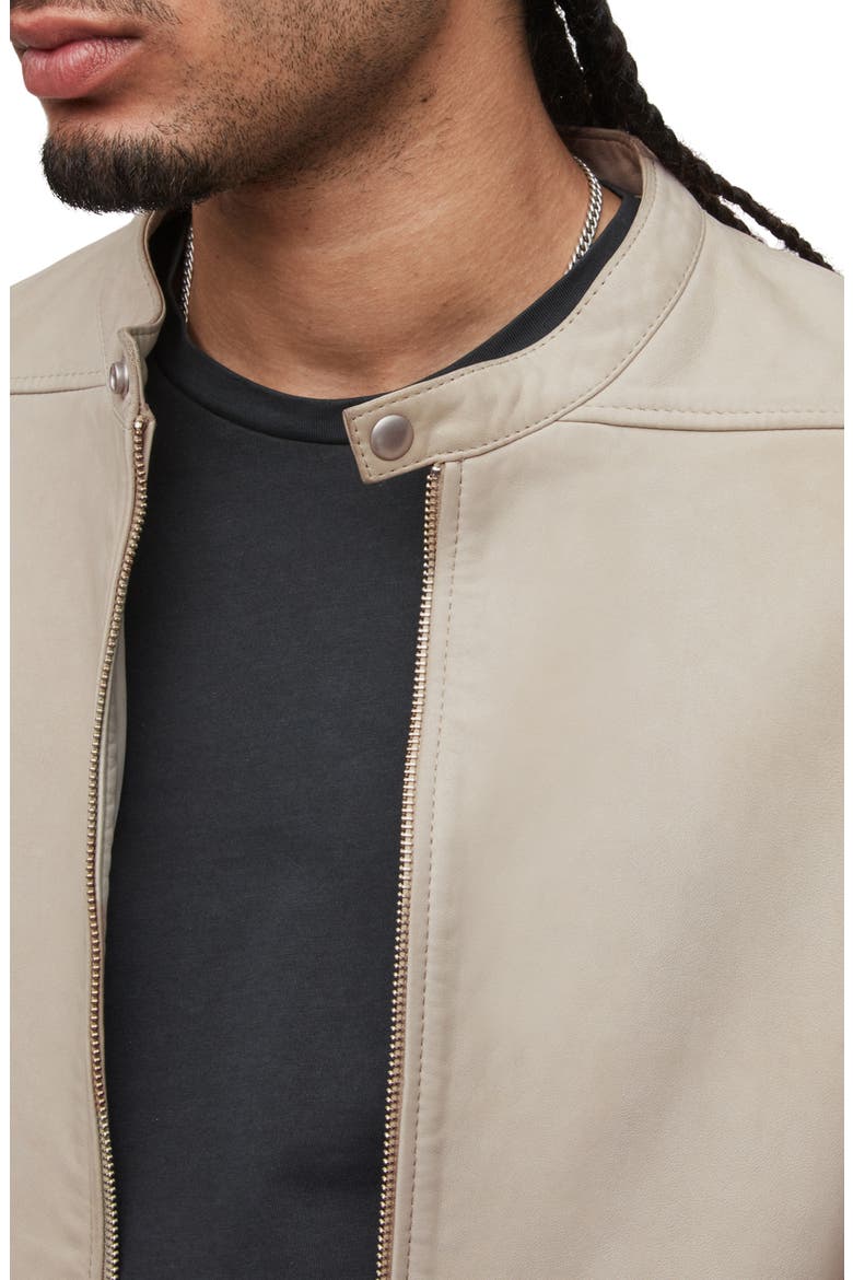 Marina Leather Jacket, Alternate, color, CLIFFTOP TAUPE