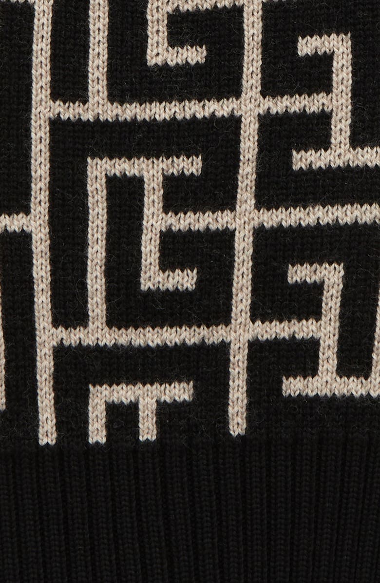 Balmain Maxi Monogram Wool Beanie, Alternate, color, 