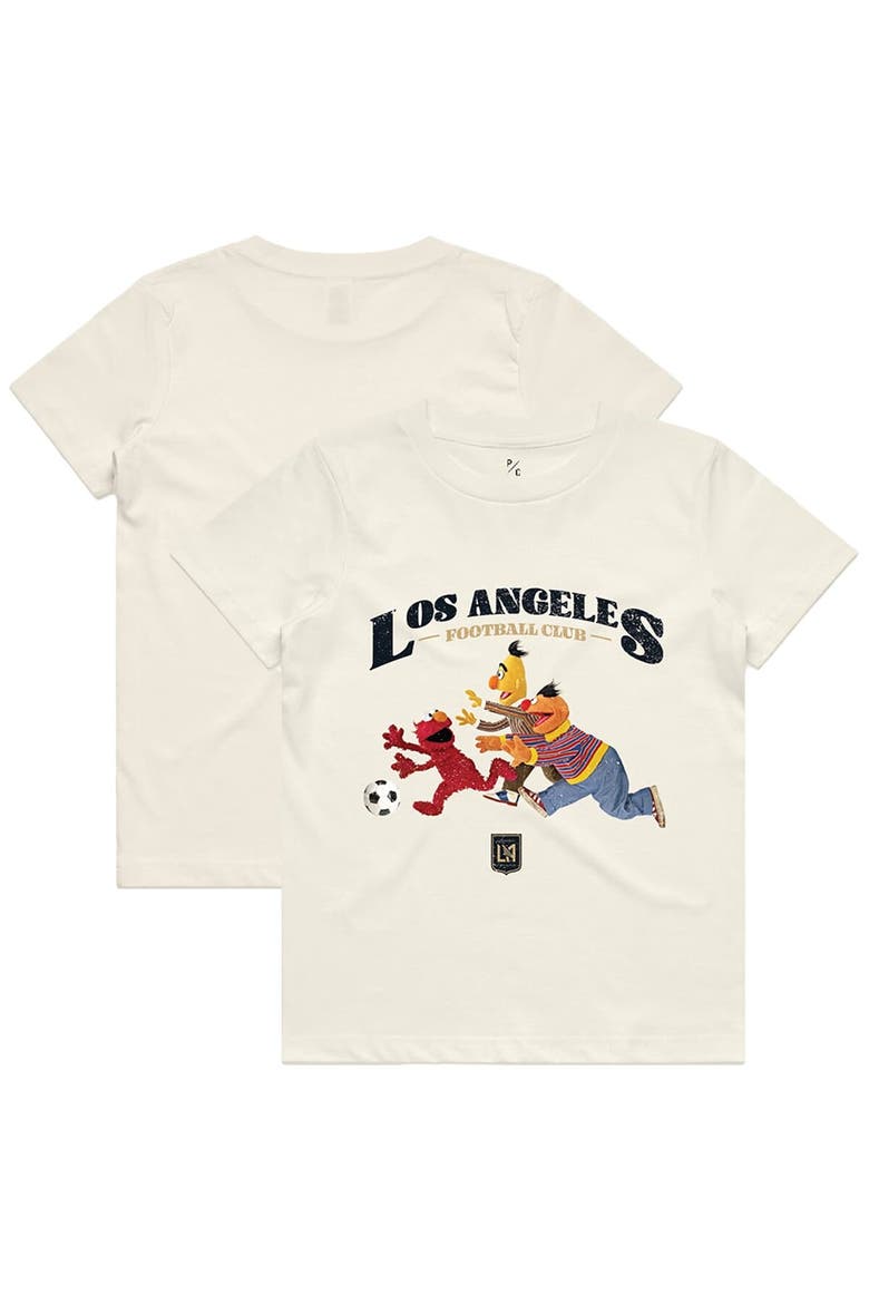 Youth Peace Collective x Sesame Street Cream LAFC Photorealistic T-Shirt, Main, color, Cream