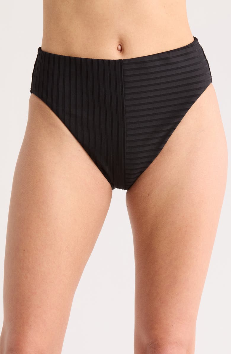 Sanctuary High Waist High Leg Bikini Bottoms, Main, color,