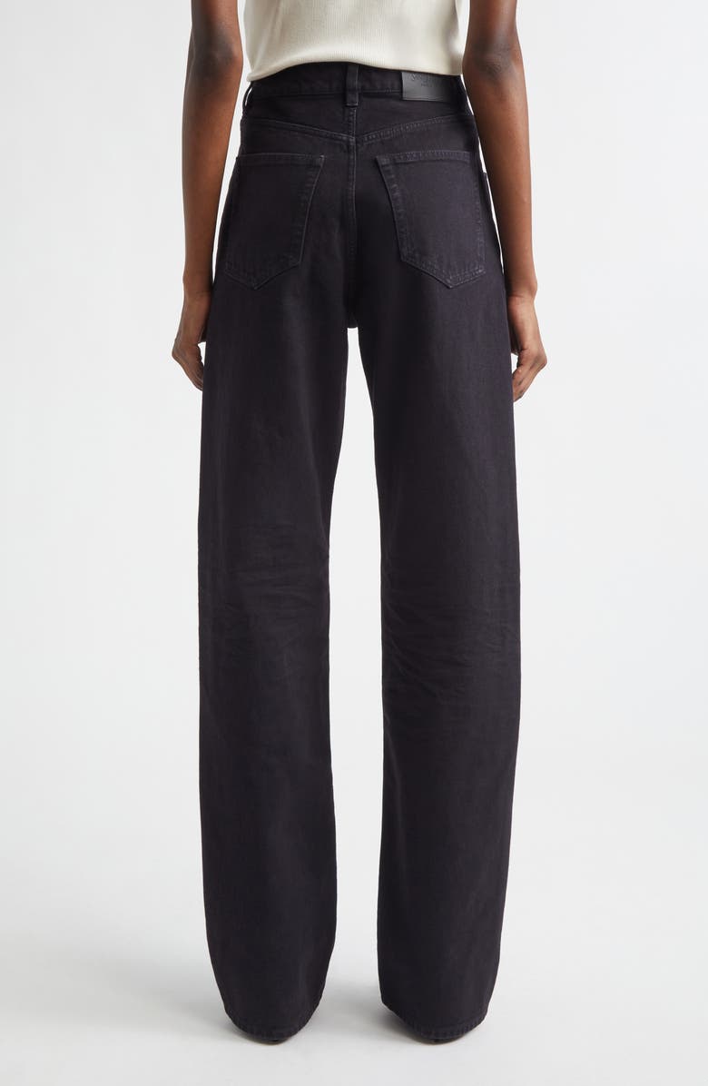 Saint Laurent V-Waist Wide Leg Jeans, Alternate, color, 