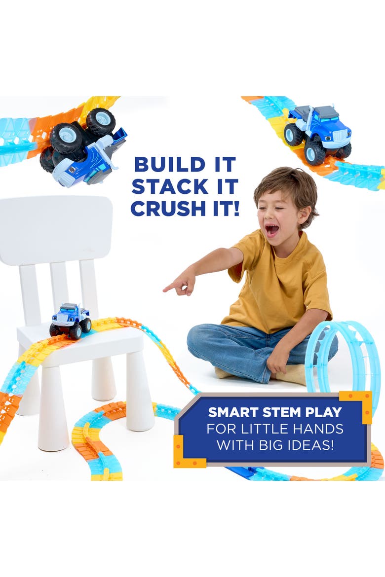 Blaze and The Monster Machine TurboTwist Racers - Race Track Set, Alternate, color, blue