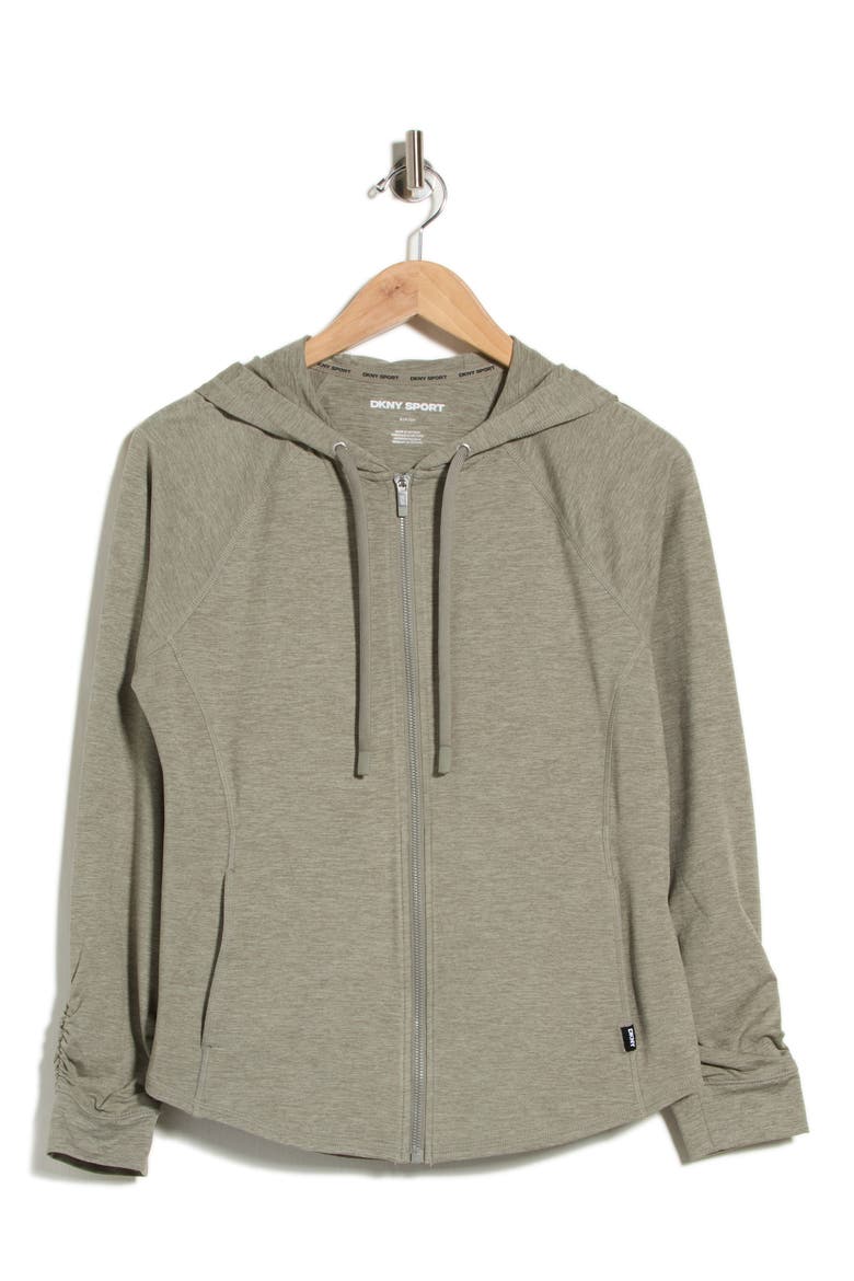 Space Dye Raglan Sleeve Full Zip Hoodie, Alternate, color, BAY LEAF