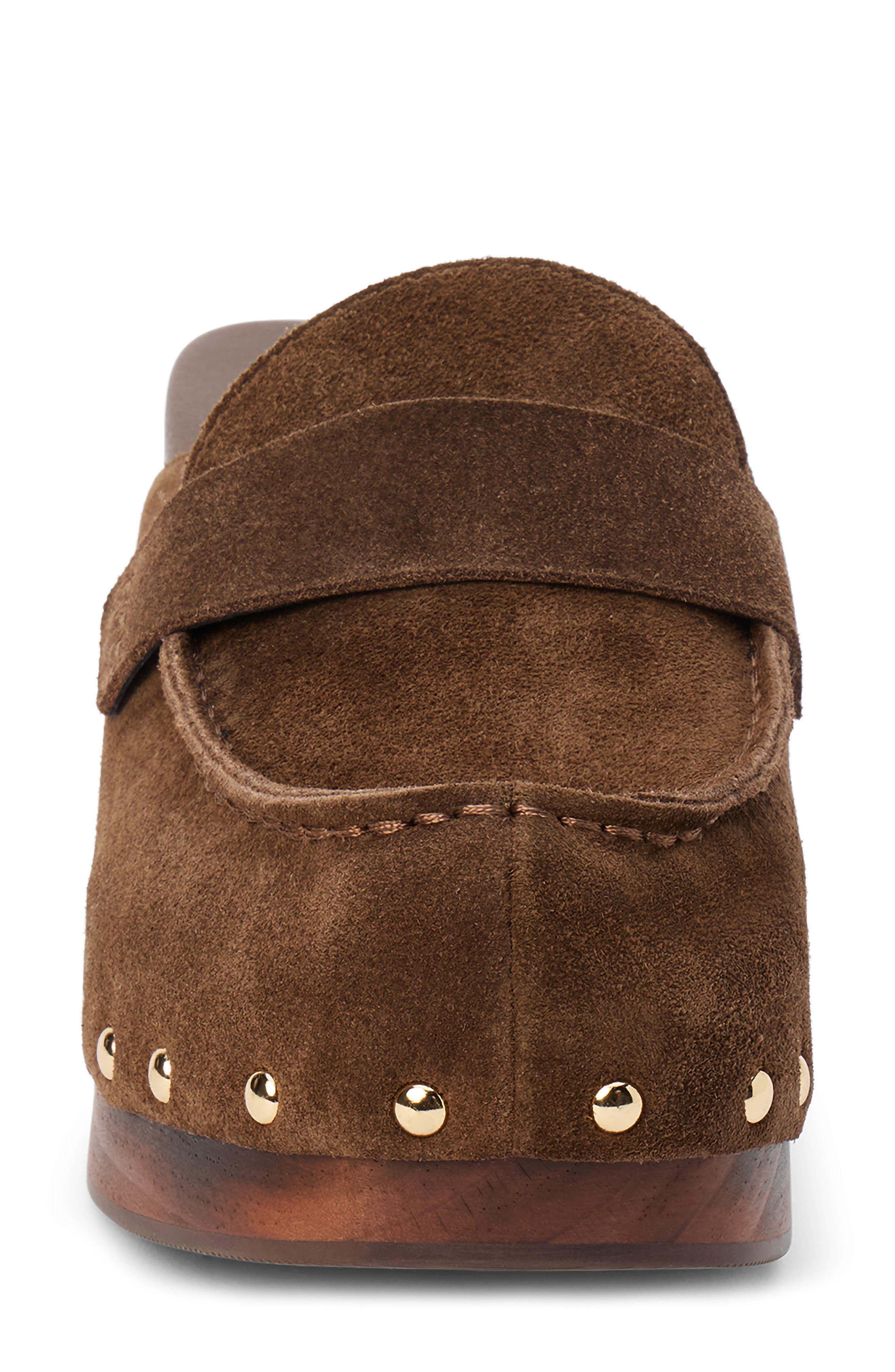 Reyes Leather Clog, Alternate, color, BROWN