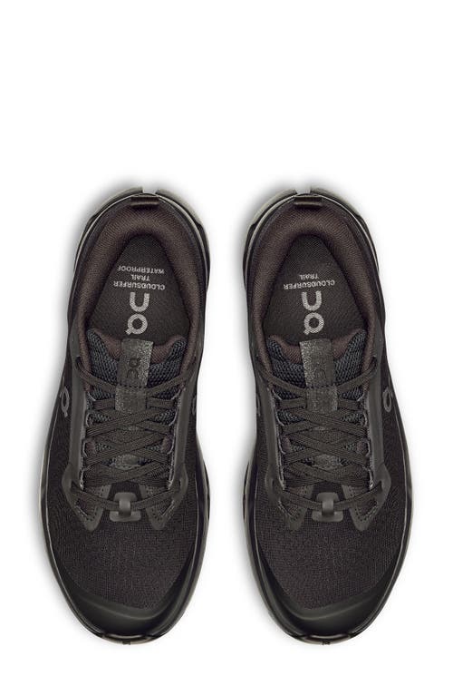 On Cloudsurfer Trail 2 Trail Running Shoe In Black