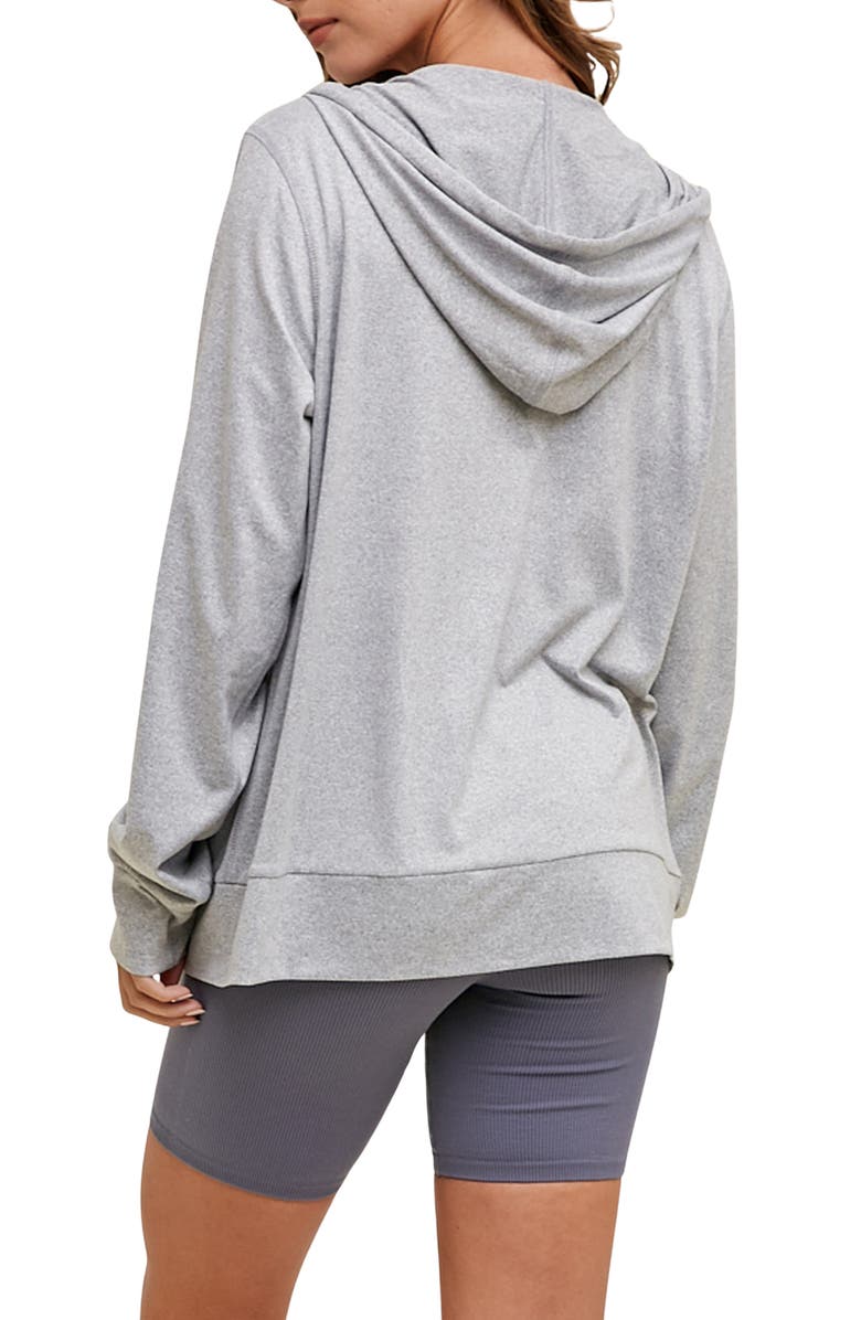 WISHLIST Soft Athletic Zip Hoodie, Alternate, color, Heather Grey