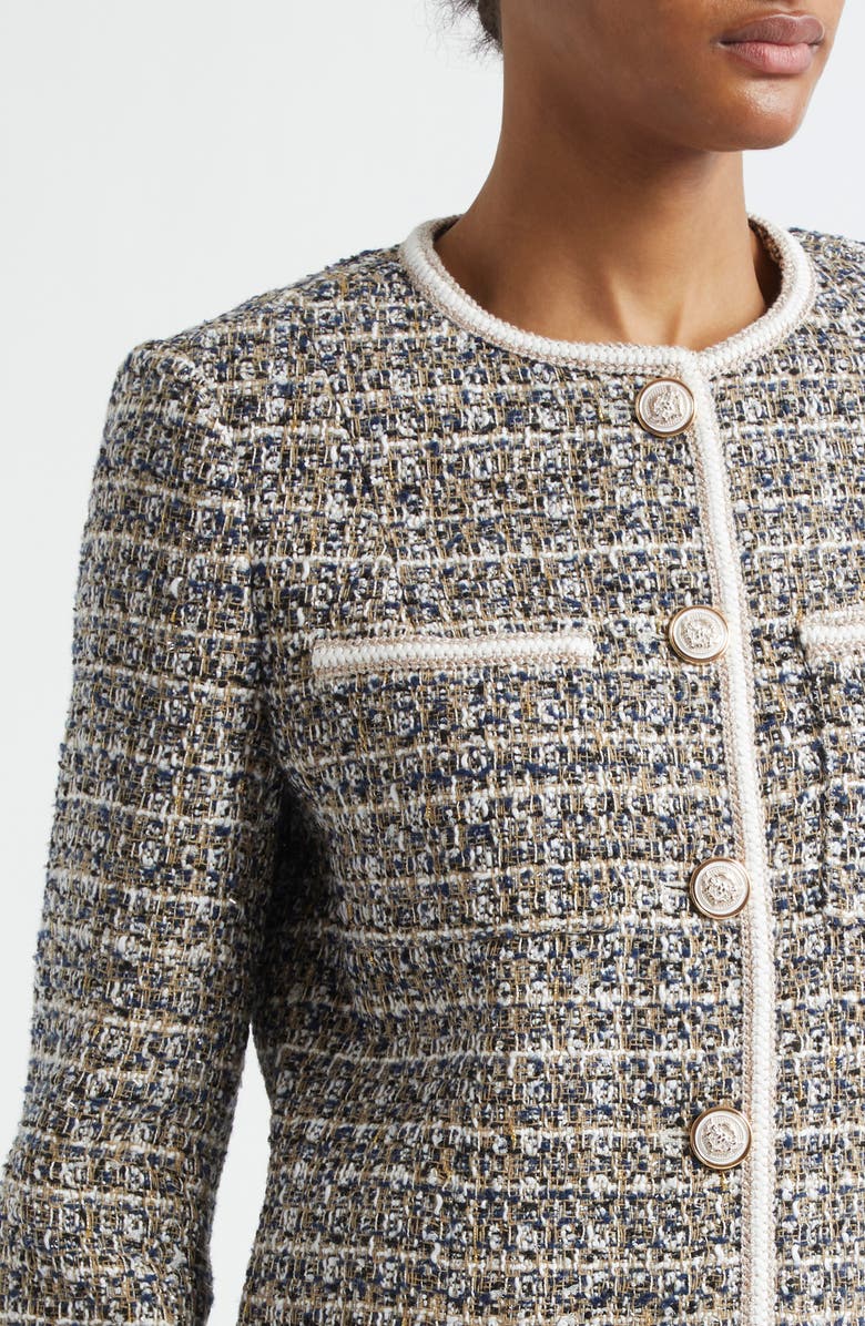 Elie Tahari The Inara Tweed Jacket, Alternate, color, 