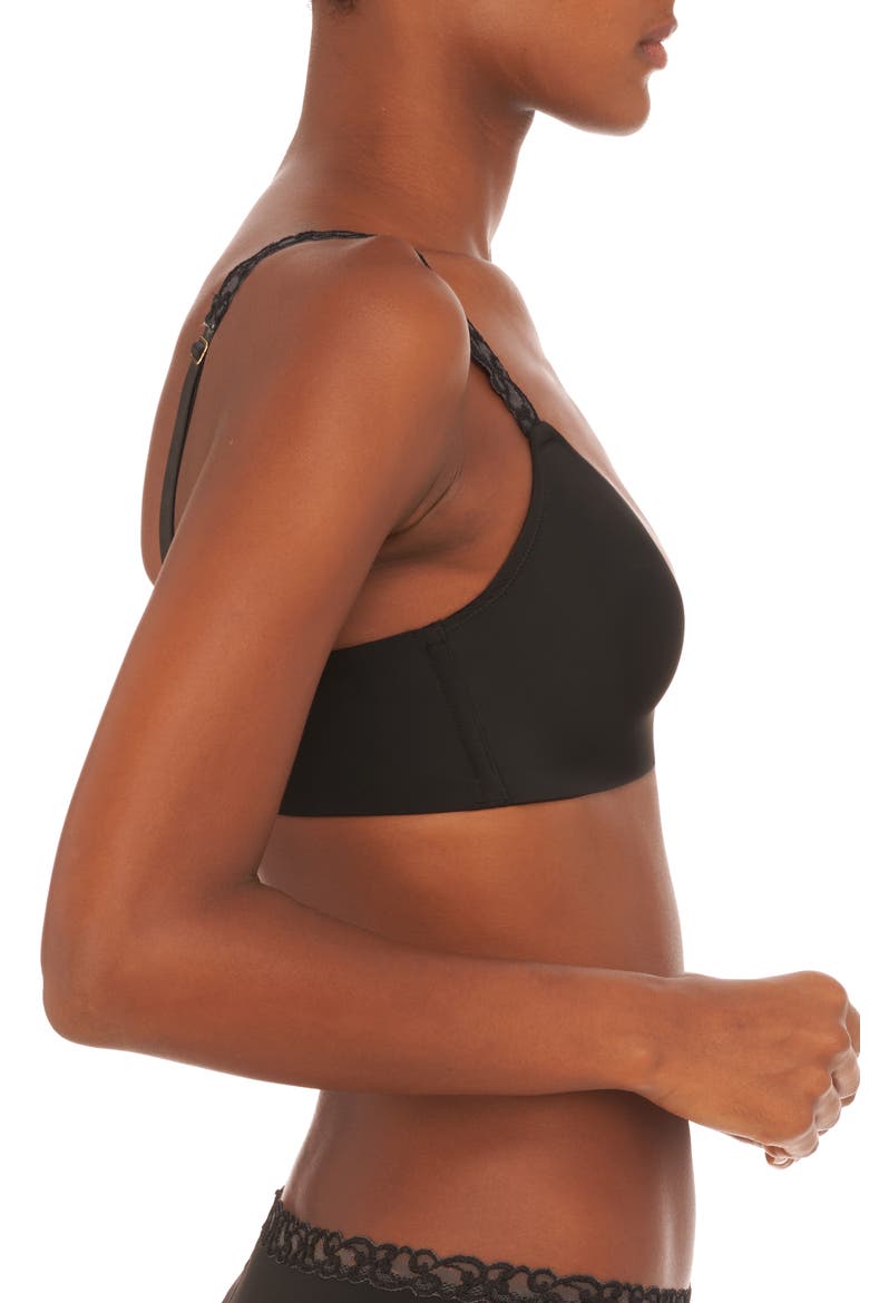 Pure Luxe Wireless Contour Bra, Alternate, color, BLACK