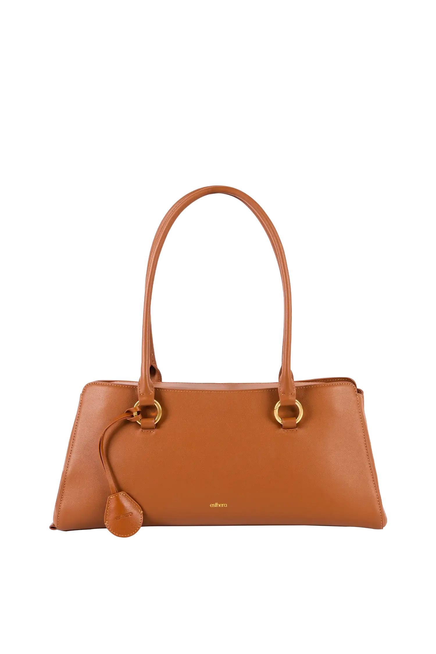 Esthera 5PM Leather Shoulder Bag, Main, color, Caramel