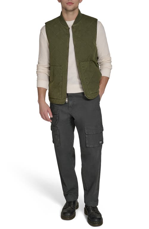 Levi's Diamond Quilted Workwear Vest In Green