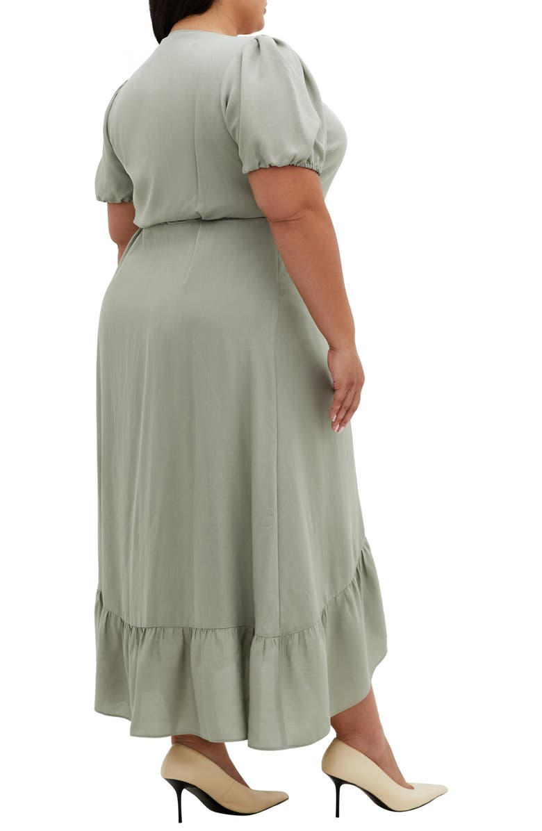 City Chic Sarina Maxi Wrap Dress, Alternate, color, Soft Sage