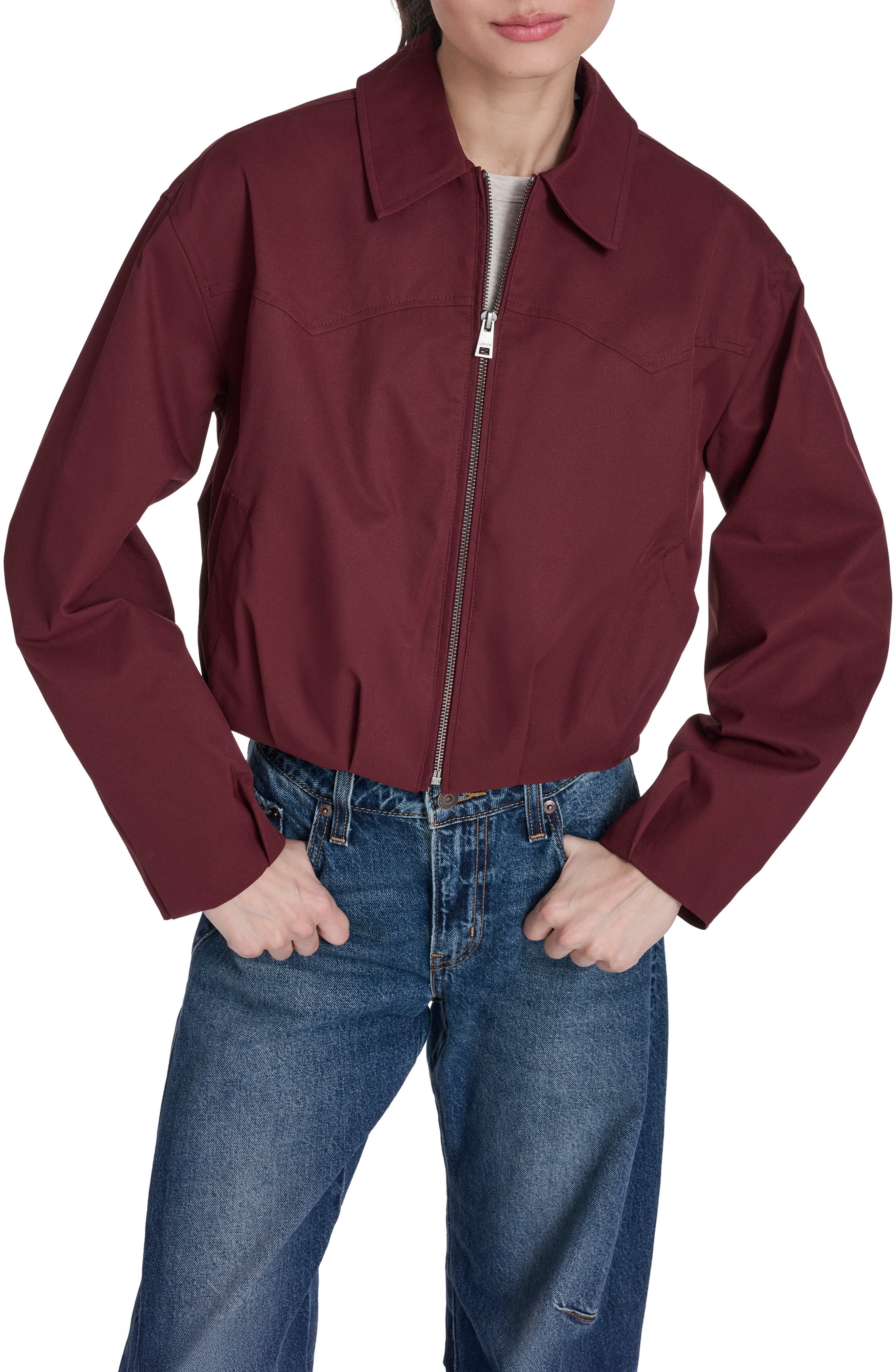 Crop Bubble Hem Bomber Jacket - image 5
