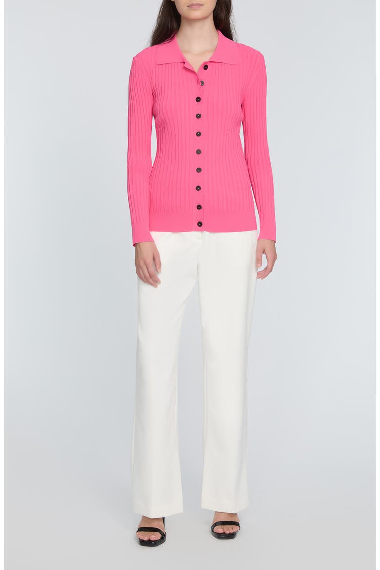 The Mariella Rib Cardigan, Alternate, color, HAUTE PINK
