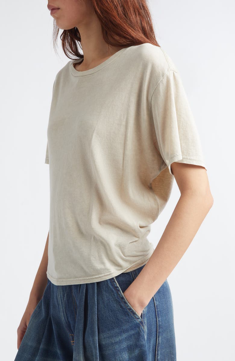 R13 Tight Waist Cotton & Cashmere T-Shirt, Alternate, color, White