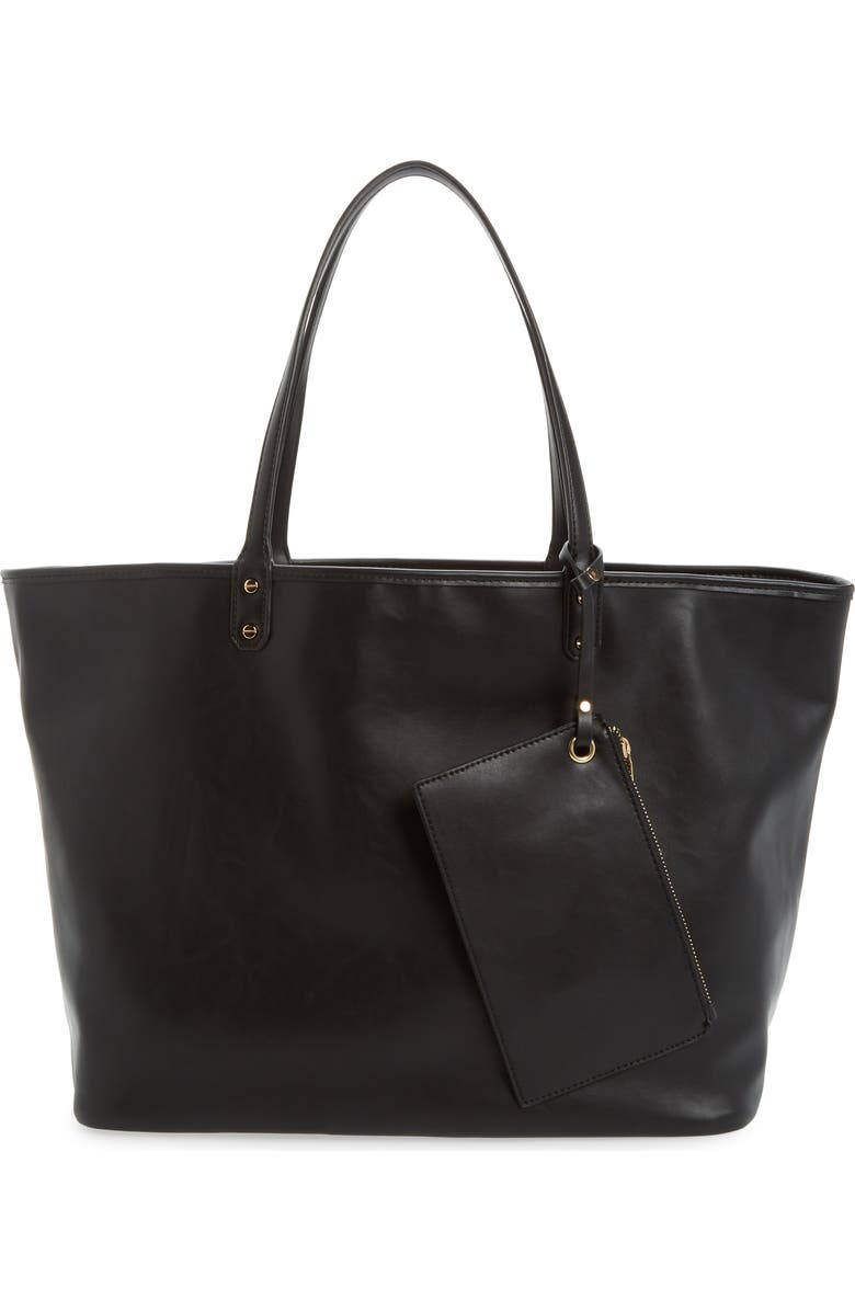 Mali + Lili Reversible Vegan Leather Tote, Alternate, color,