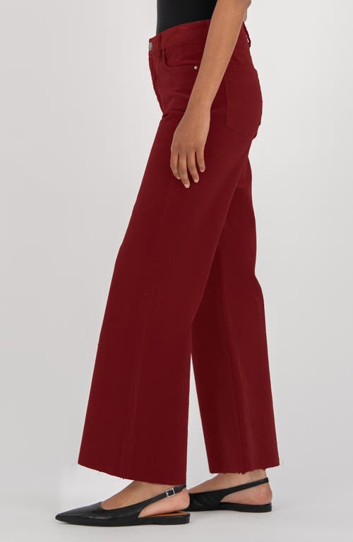 Kut From The Kloth Meg Fab Ab High Waist Wide Leg Jeans In Red