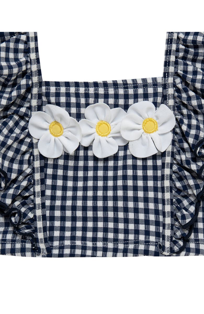 Little Me Gingham UPF 50+ 2-Piece Swimsuit, Alternate, color, 