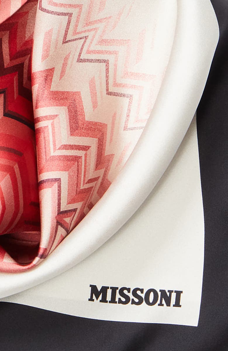 Missoni Zigzag Print Silk Square Scarf, Alternate, color, 0004 Pink Multi
