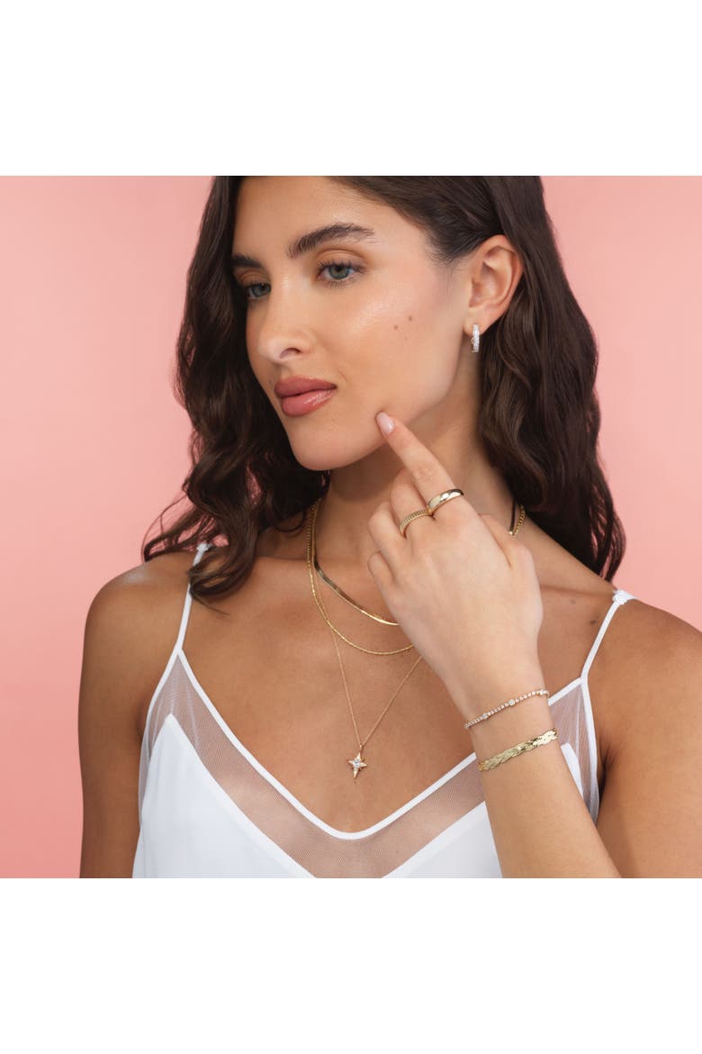 Lab Grown Diamond Starburst Necklace, Alternate, color, 14K Yellow Gold