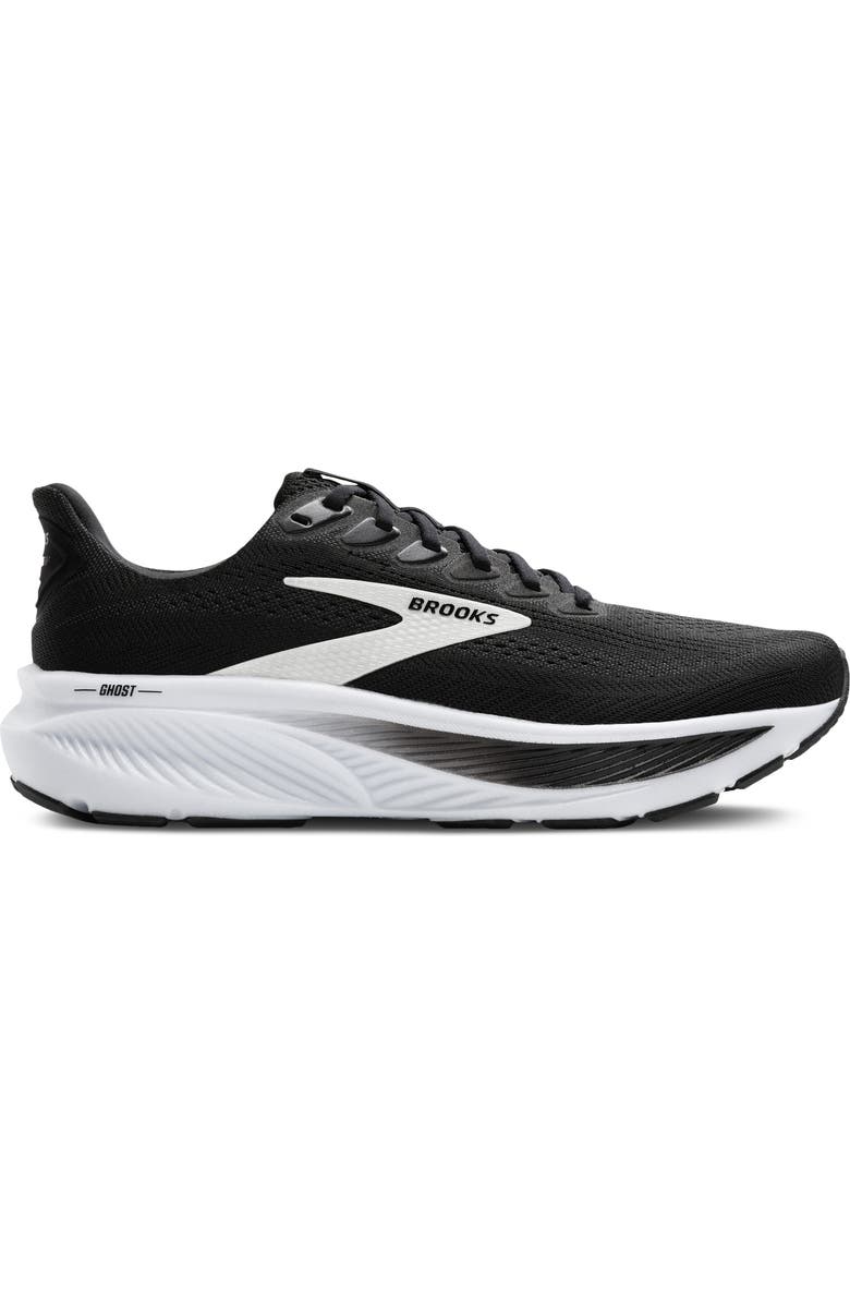 Brooks Ghost 17 Running Shoe, Alternate, color, Black/ Grey/ White