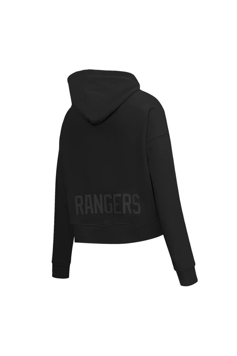 Women's Pro Standard  Black New York Rangers Jewels Cropped Pullover Hoodie, Alternate, color, Black