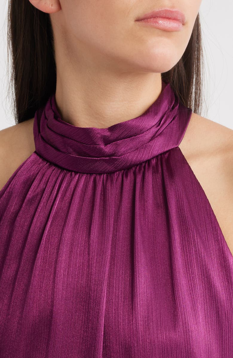 Halogen<sup>®</sup> Tiered Sleeveless Satin Maxi Dress, Alternate, color, Deep Mulberry