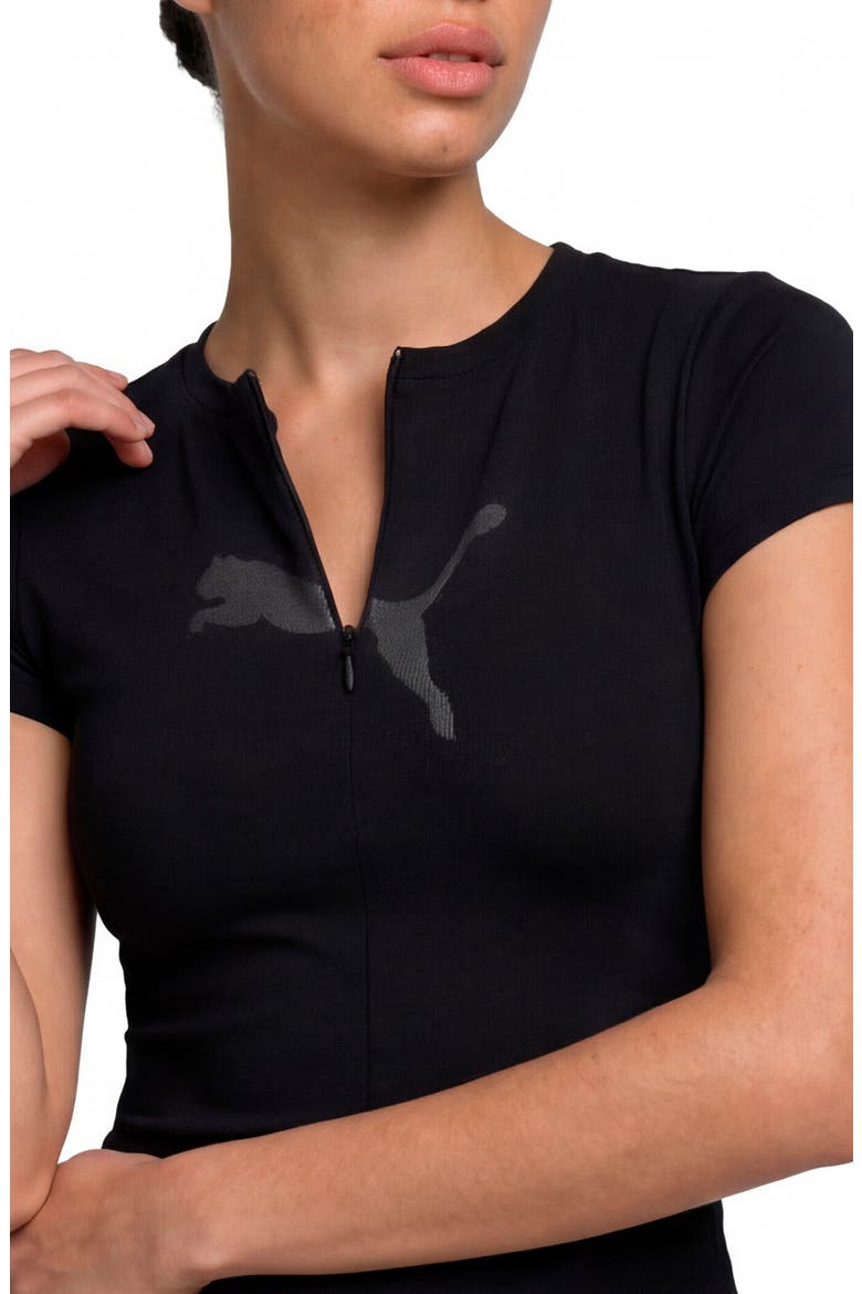 Dare To Slim Zip Top, Alternate, color, PUMA BLACK