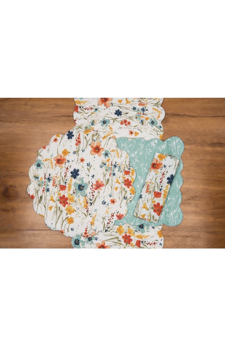 C&F Home Sheila Table Runner 14" x 51", Alternate, color, White