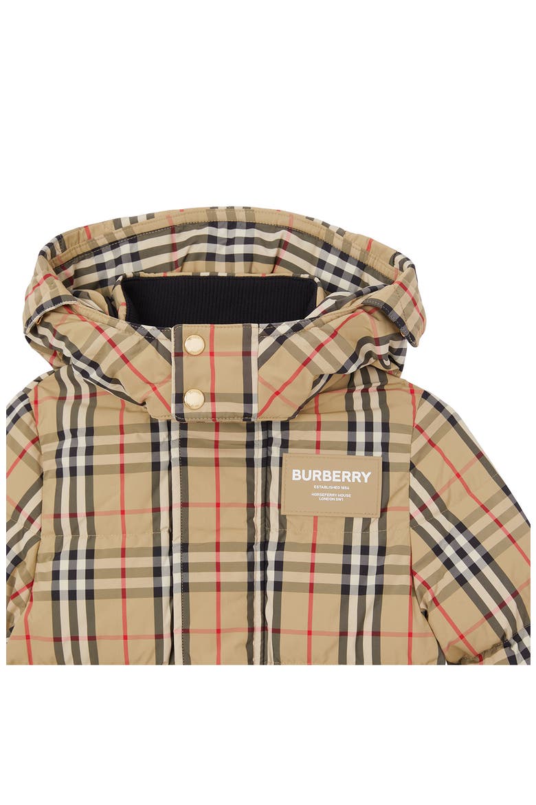Kids' Aubin Hooded Down Jacket, Alternate, color, ARCHIVE BEIGE IP CHK
