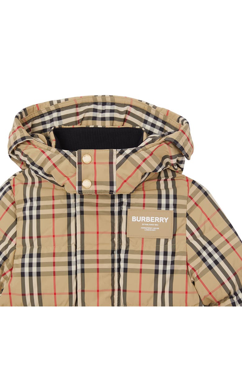 Burberry Kids' Aubin Hooded Down Jacket, Alternate, color, 