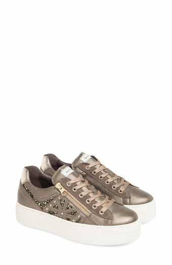 Sparkle Side Zip Platform Sneaker