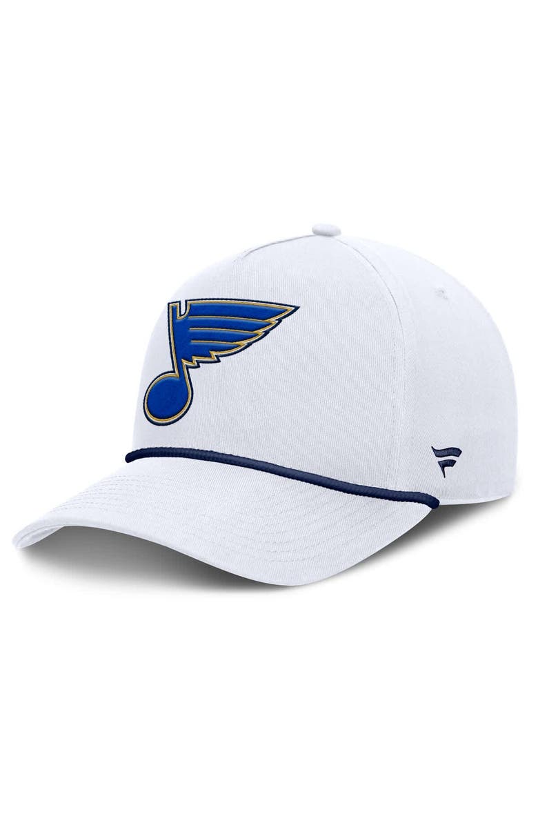 FANATICS Men's Fanatics White St. Louis Blues Rope A-Frame Adjustable Hat, Main, color,