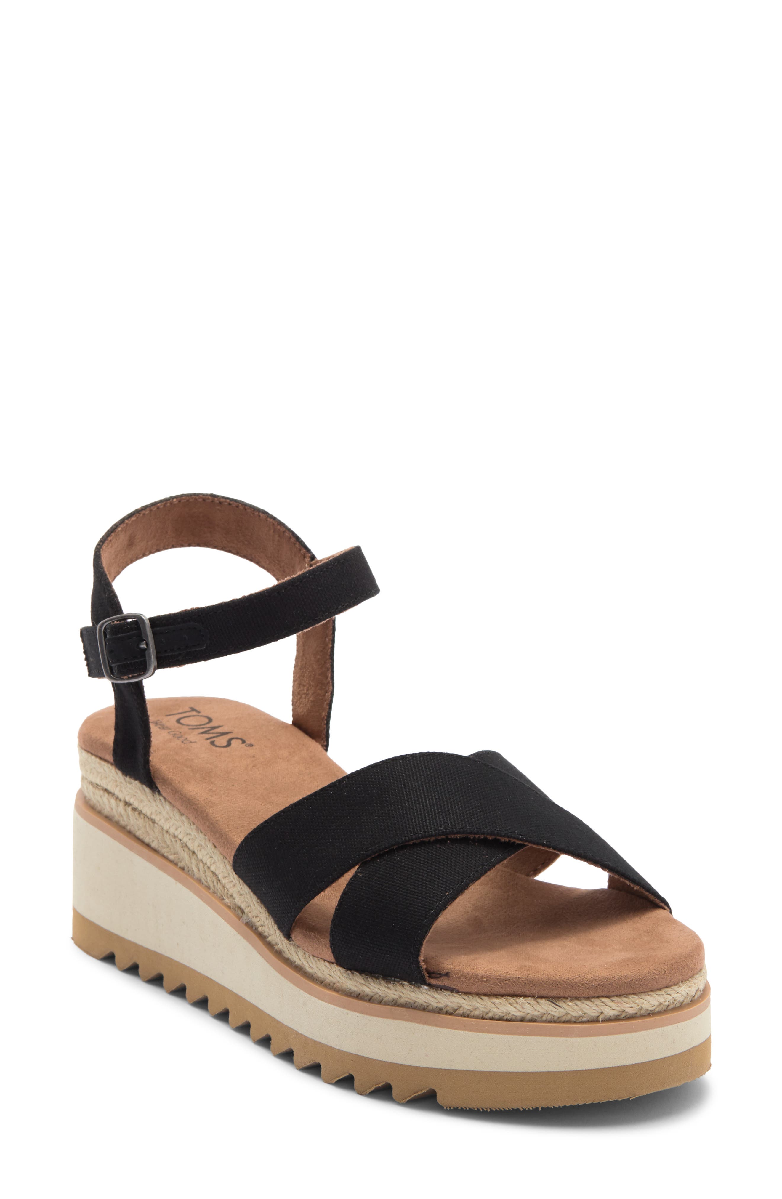 TOMS Noelan Platform Wedge Sandal, Main, color, 