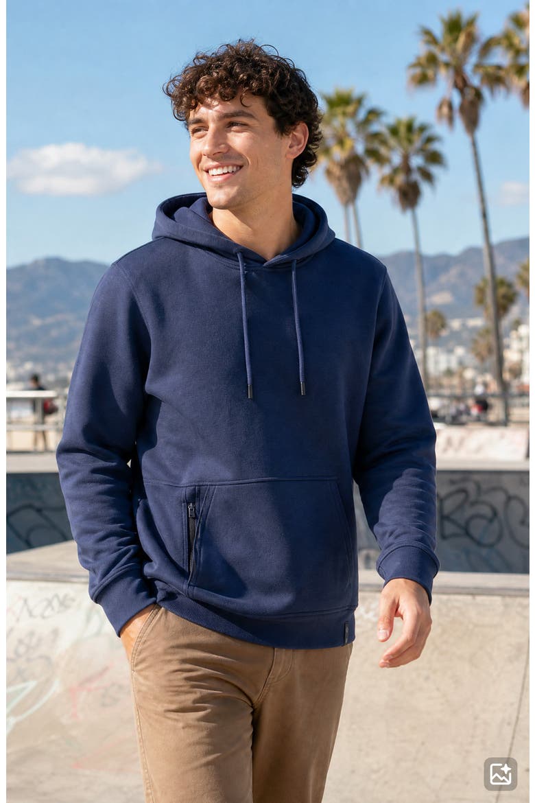 Zipper Pocket Hoodie, Alternate, color, NAVY MARINE