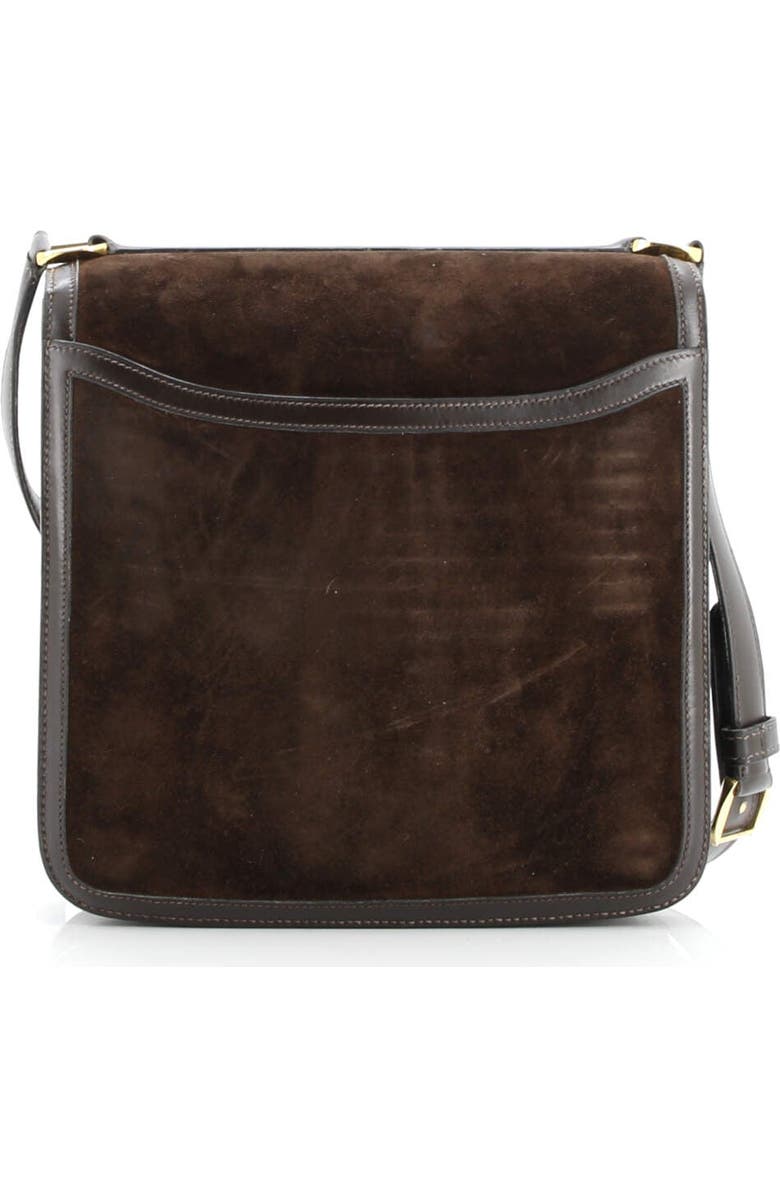 Pre-Owned Hermes 2002 Shoulder Bag Doblis Suede with Evercalf 20, Alternate, color,