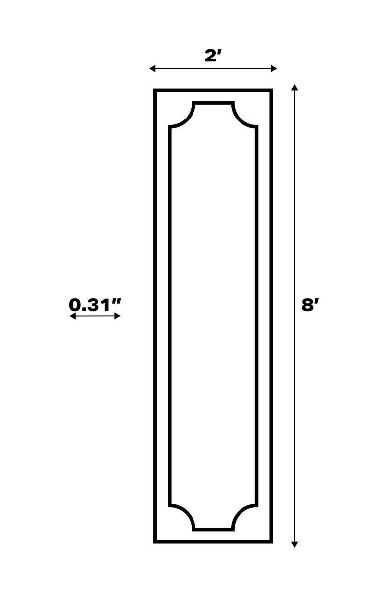 JONATHAN Y Porter Geometric Art Deco Fan Pattern High-Low Area Rug, Alternate, color, White/Light Gray