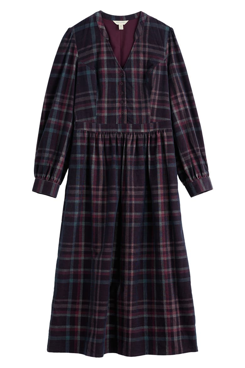 Rose Cottage Cotton Corduroy Midi Dress, Alternate, color, HONESTY DARK HELLEBORE
