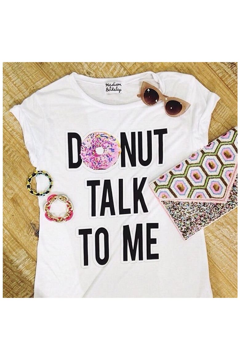 'Donut Talk to Me' Tee, Alternate, color, WHITE