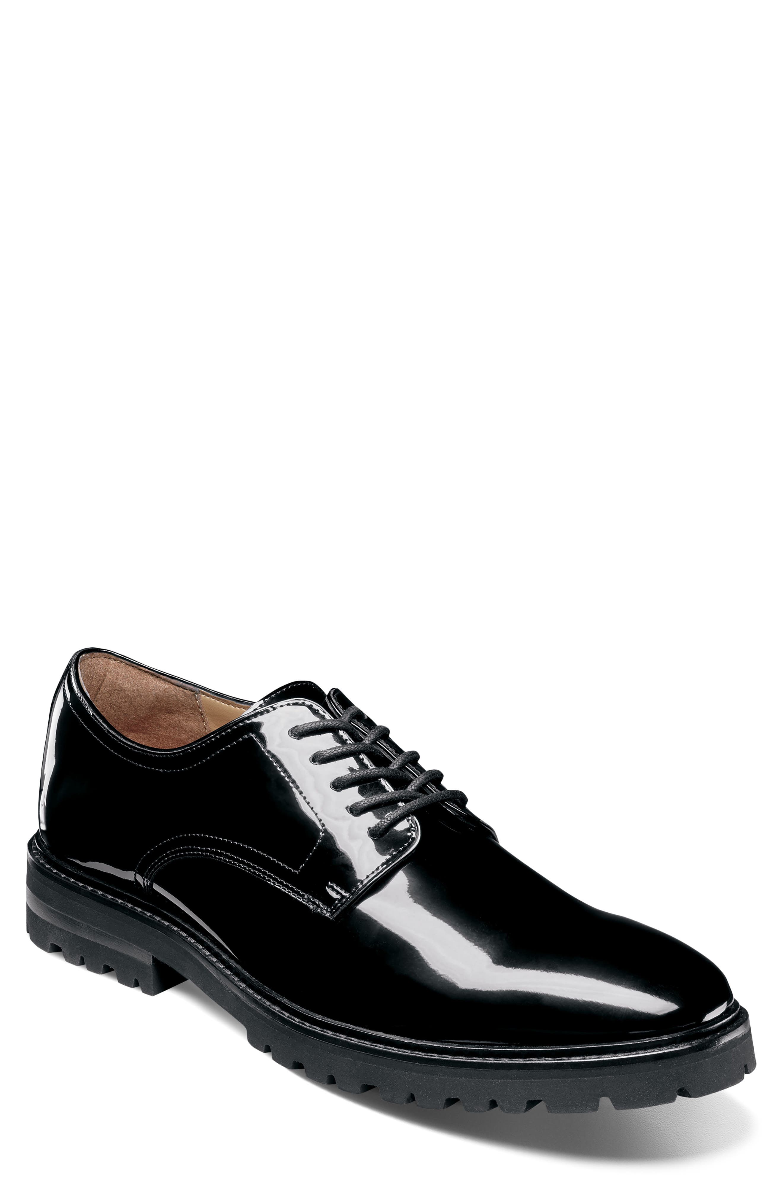 Hartcliffe Plain Toe Derby, Main, color, BLACK PATENT