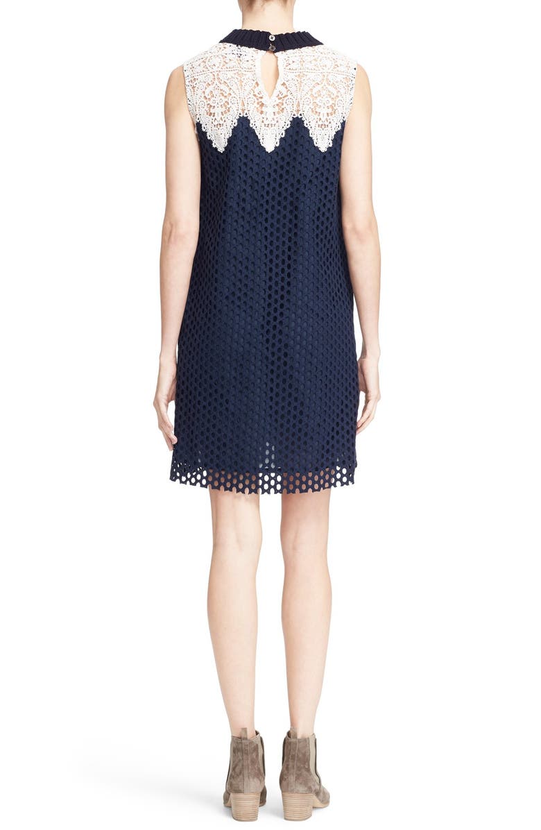 Sea Sleeveless Cotton Lace Dress, Alternate, color, 