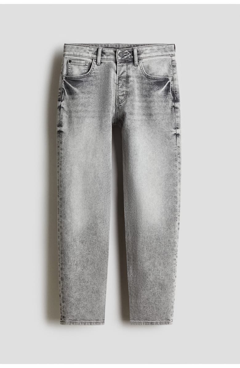 H&M Relaxed Tapered Fit Jeans, Main, color, Washed Denim Gray