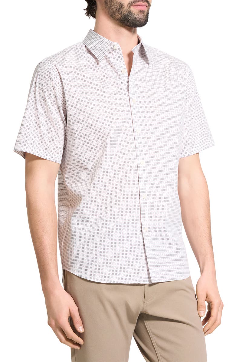 Theory Irving Short Sleeve Button-Up Shirt, Alternate, color, Port Multi