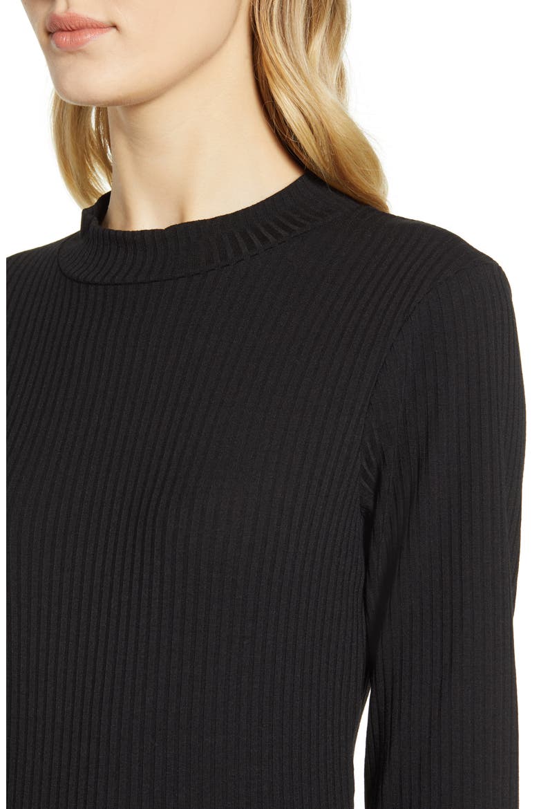 Ribbbed Knit Crop Jumpsuit, Alternate, color, BLACK