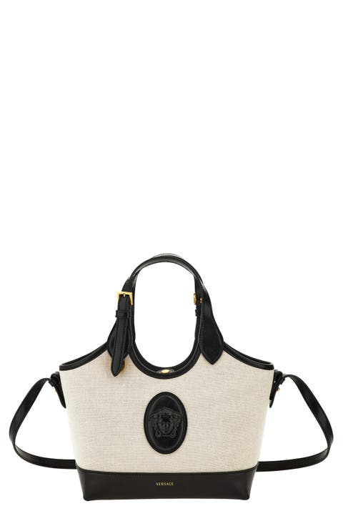 Small La Medusa Canvas & Leather Tote